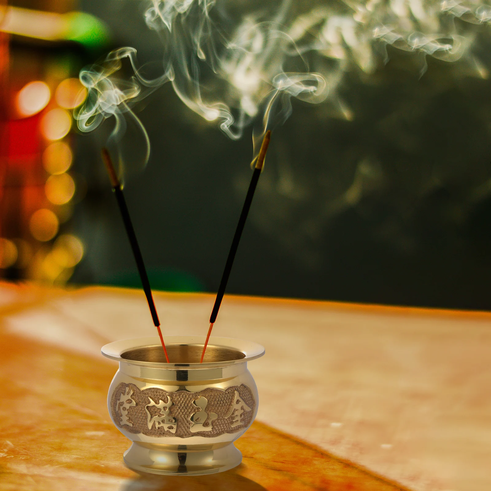 

1Pcs Retro Copper Incense Holder Premium Material Smooth Finish for Home Adornment Warm Atmosphere Aroma Therapy Buddhist Supply