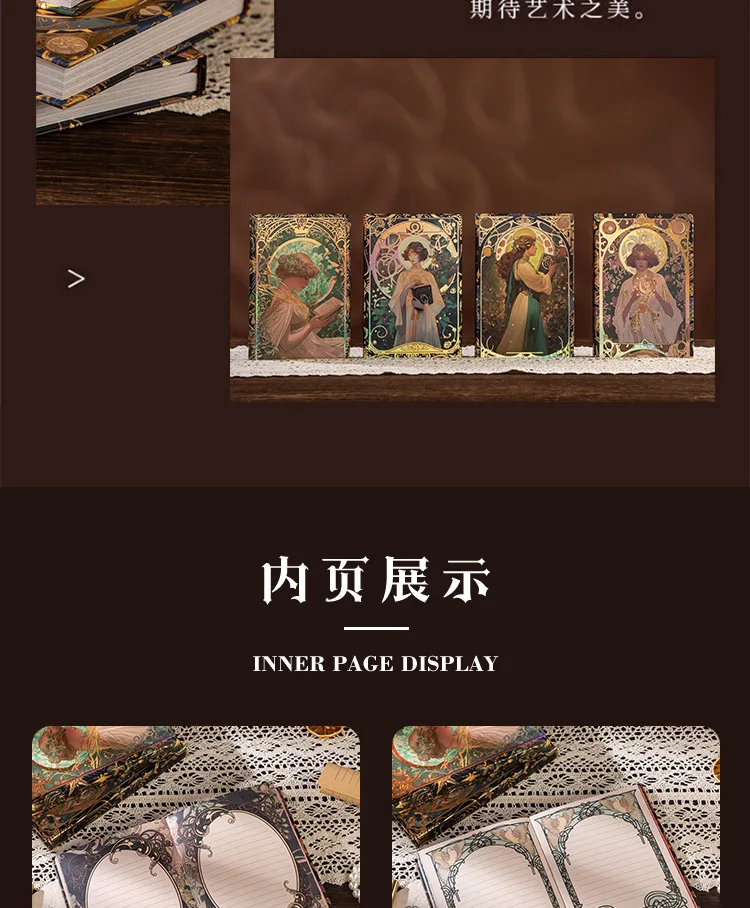 Renaissance-A5-Notizbuch, Ölgemälde-Hardcover-Illustrationen, vollfarbiges Handbuch, 128 Blatt/Buch, 100 g/m2, professionelles Handbuch – Detail 19