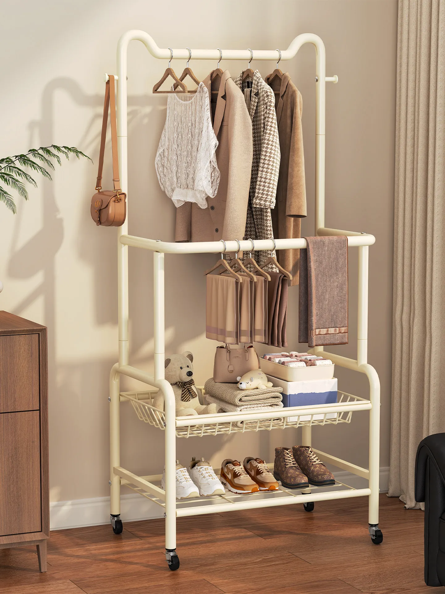 

Clothes rack Floor-to-ceiling bedroom Home room Simple coat rack Multifunctional clothes rack