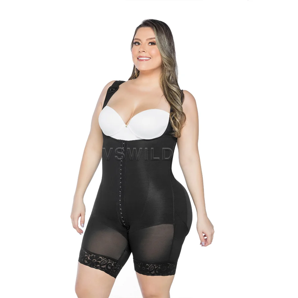 

Fajas Colombianas Women Shapewear With Straps Hook And Eye Waist Trainer​Underwear Bodysuit