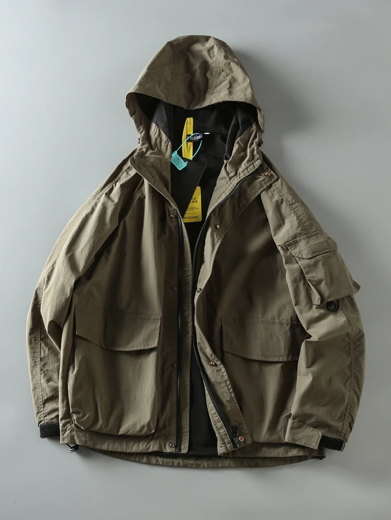 

Новая мужская демисезонная куртка для активного отдыха и альпинизма с капюшоном, модная серия Mountain, функциональная, ветрозащитная, Z...