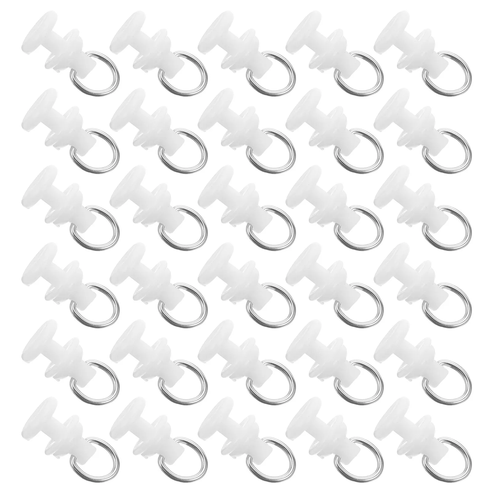 

100Pcs Plastic Curtain Track Hooks White - Dual Wheel Carriers for Effortless Slide in Shower Bath Window Door Curtain Rail