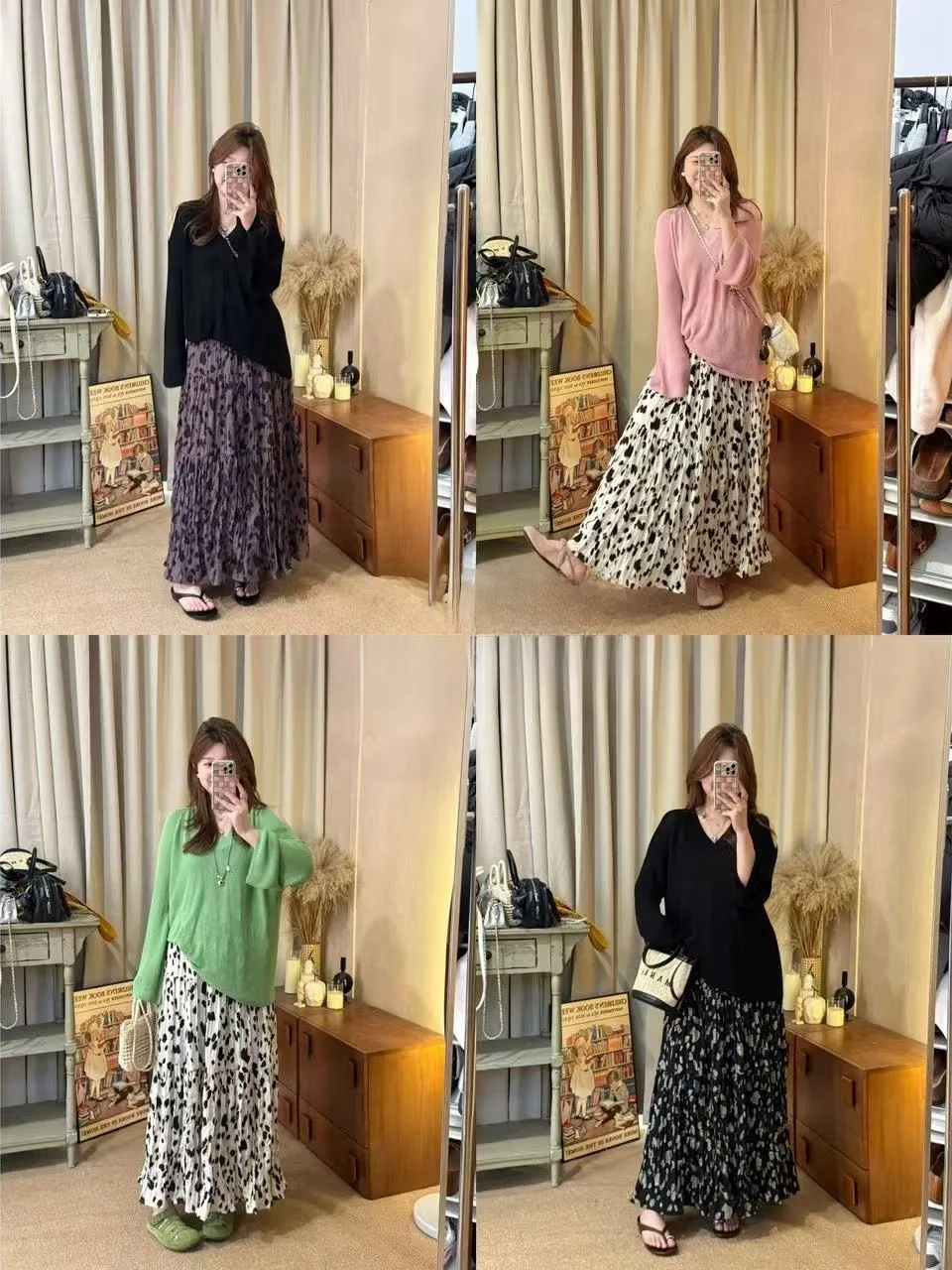 

Элегантная длинная юбка JINGU с эффектом мозаики, эластичным поясом, плиссировкой и цветочным узором, утягивающая, весна 2026, 100% полиэстер