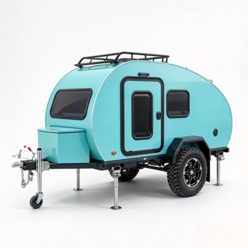 Customized Small Car Camper Traile Off Road Camper Trailer Compact Teardrop Trailer Teardrop Camper with Pass-Thru Storage