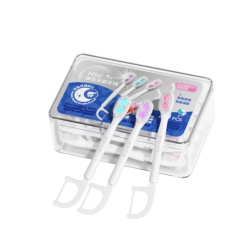 Double Bead Burst Disposable Toothbrush with Toothpaste No Rinse Soft Silicone Travel Portable Adult