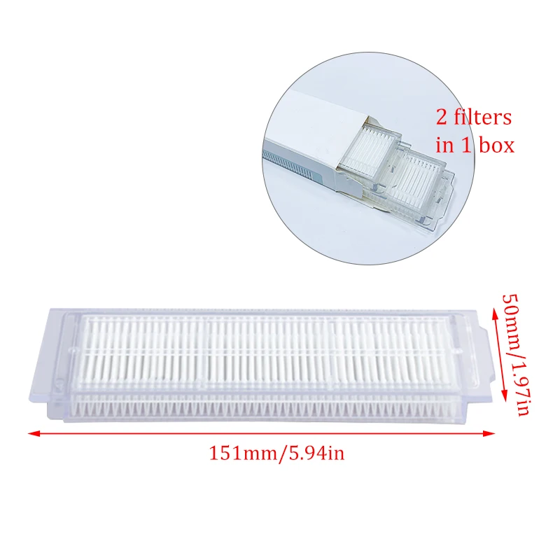 Rags Hepa กรองแปรงสำหรับ Xiaomi เครื่องดูดฝุ่นหุ่นยนต์-Mop STYJ02YM 2S XMSTJQR2S 3C สำหรับ Conga 3490สำหรับ Viomi v2 PRO เครื่องดูดฝุ่น