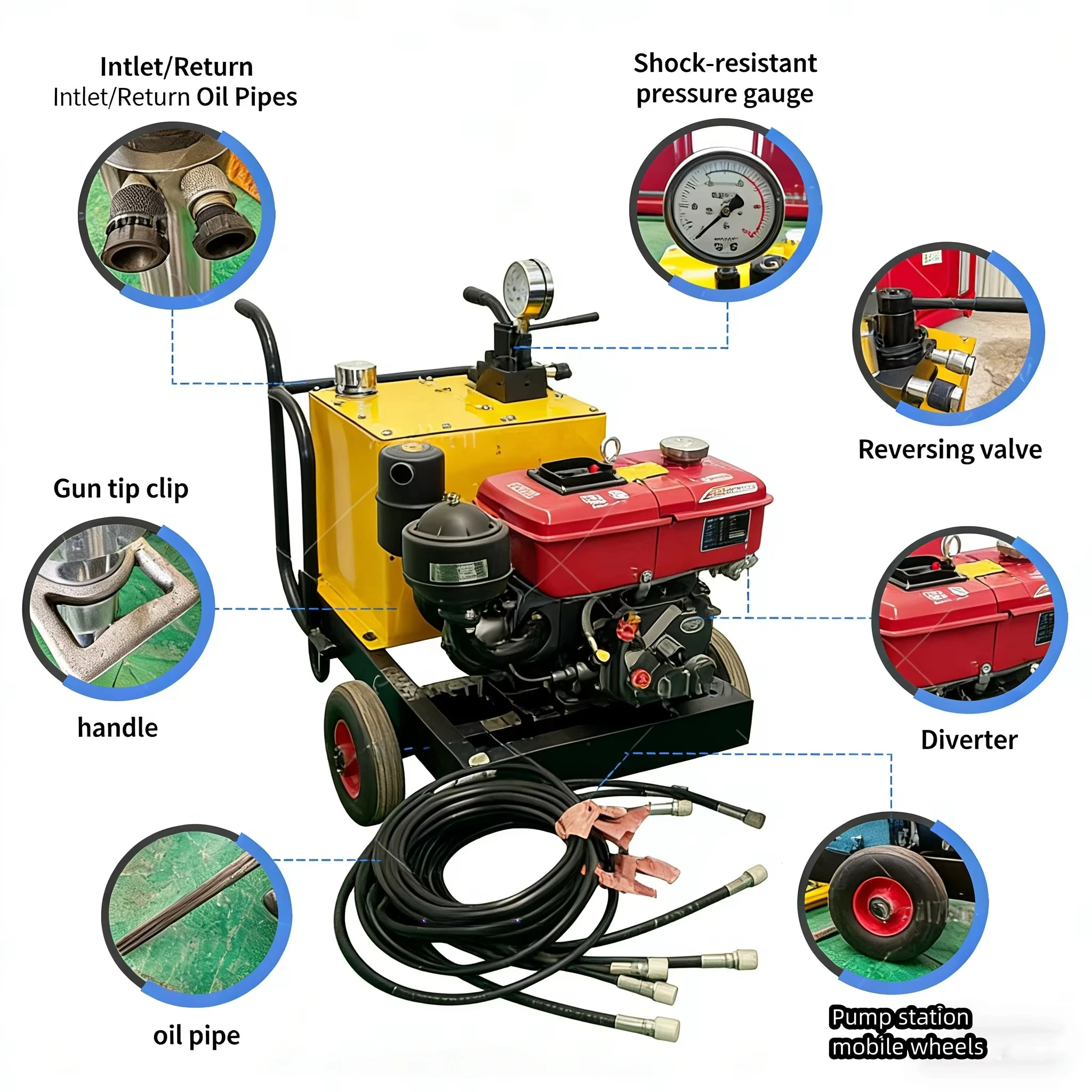 Customized Diesel Stone Splitting Machine Hydraulic Rock Splitter Wedge Electric Hydraulic Stone Splitter 42 Mm for Sale