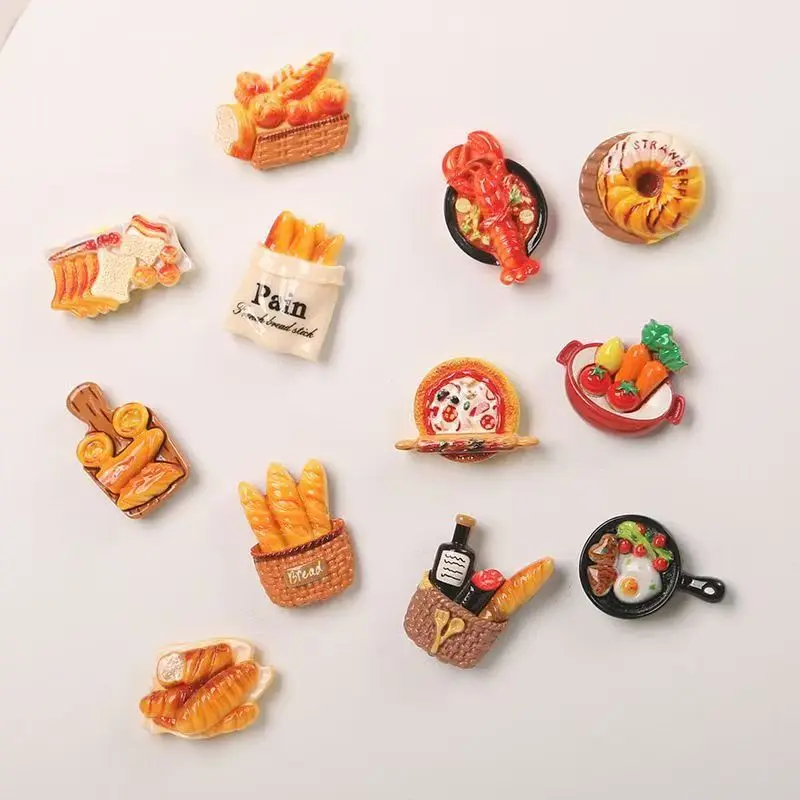 12 Stück Realistische Brot-Kühlschrankmagnete, für Kühlschrankdekoration & Notizhalter, Geburtstagsparty-Geschenk & Sommerurlaubsgeschenk – Detail 3