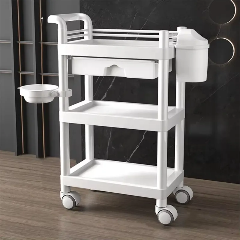

Beauty Salon Furniture Used Nail Storage Cart Multifunction Hair Salon Trolley