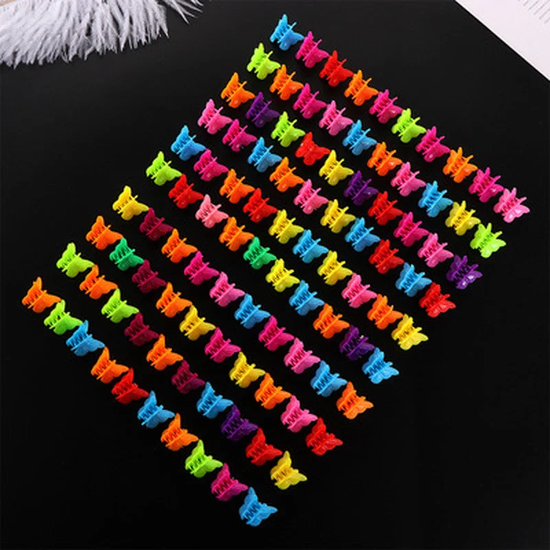 50/20Pcs Mixed Color Butterfly Hair Clips Grip Claw Barrettes Mini Clamps Jaw Hairpin Headdress Hair Styling Accessories Tool