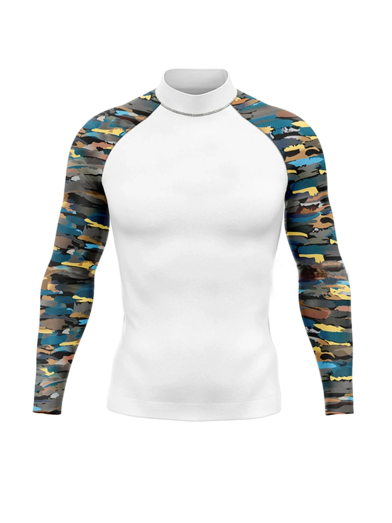 

2026Surfing Tops Swimming Diving T-Shirts Tight Mens Long Sleeve Rash Guard Swimwear UV Protection Surfing Clothing