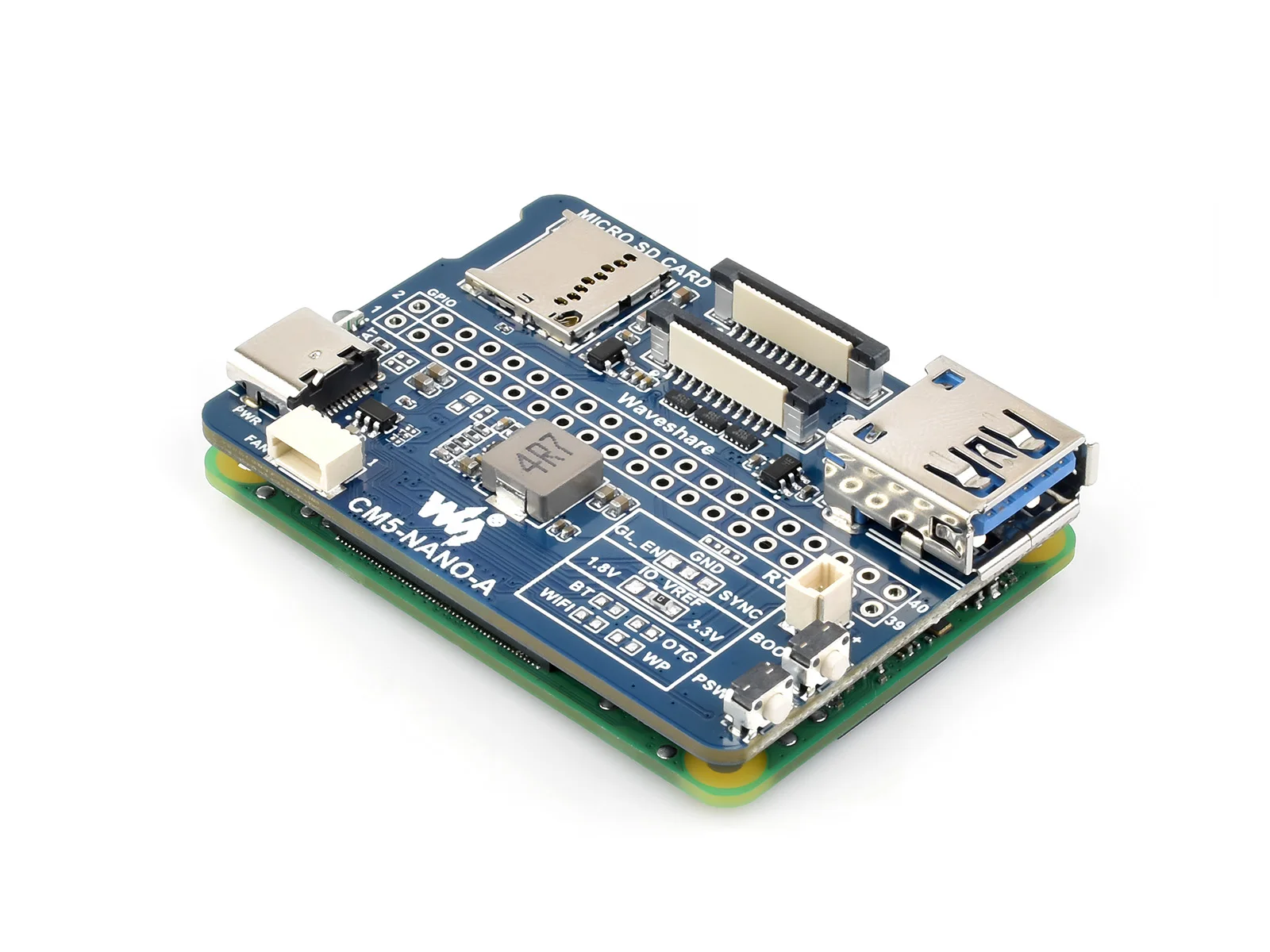 Nano-basisbord (A) voor Raspberry Pi Compute Module 5, dezelfde maat als de CM5-interface / uitbreiding / voeding, interface-uitbreiding,