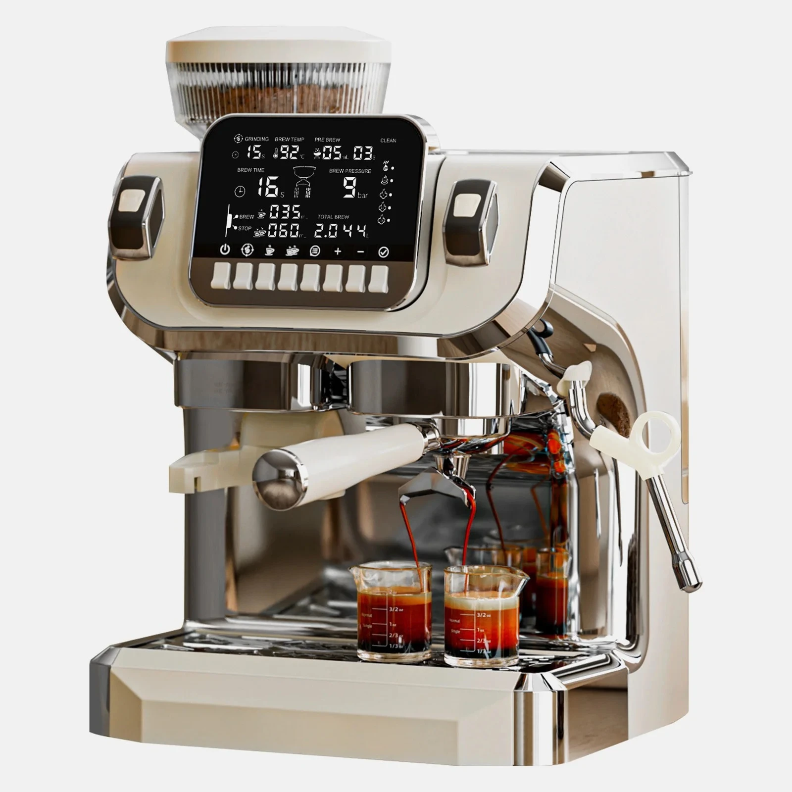 

WS520 Bean to Cup Professional Automatic Coffee Maker Manual Espresso Machine With Grinder