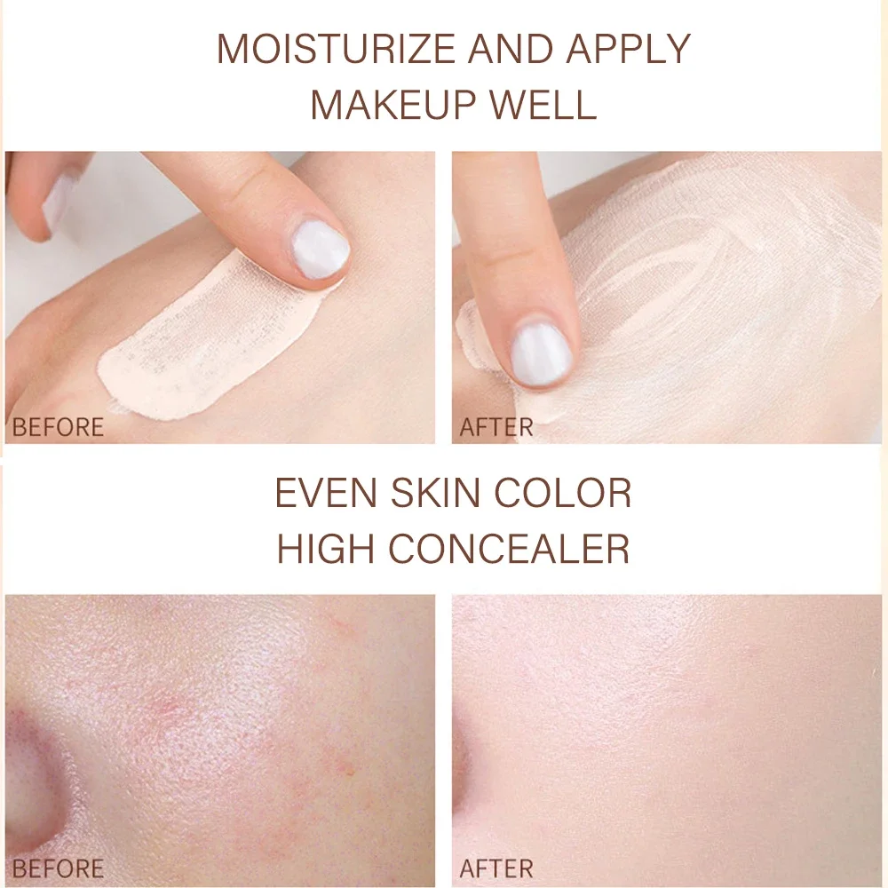 Corrector de base de crema BB impermeable, brillo duradero, Control de Aceite hidratante de la piel, cubierta de ojeras, maquillaje de imprimación facial