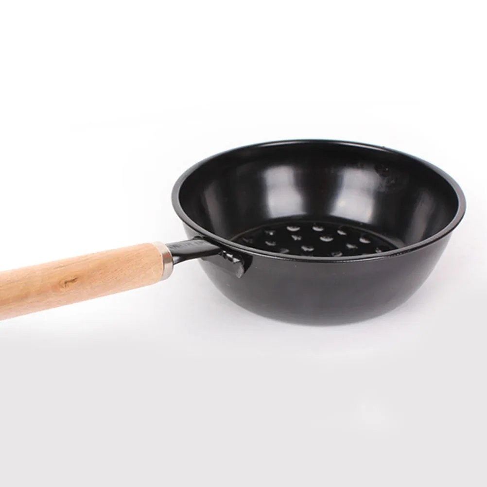 

1Pc Charcoal Burner Outdoor Charcoal Pot Durable with Wooden Handle Camping Fire Accessories