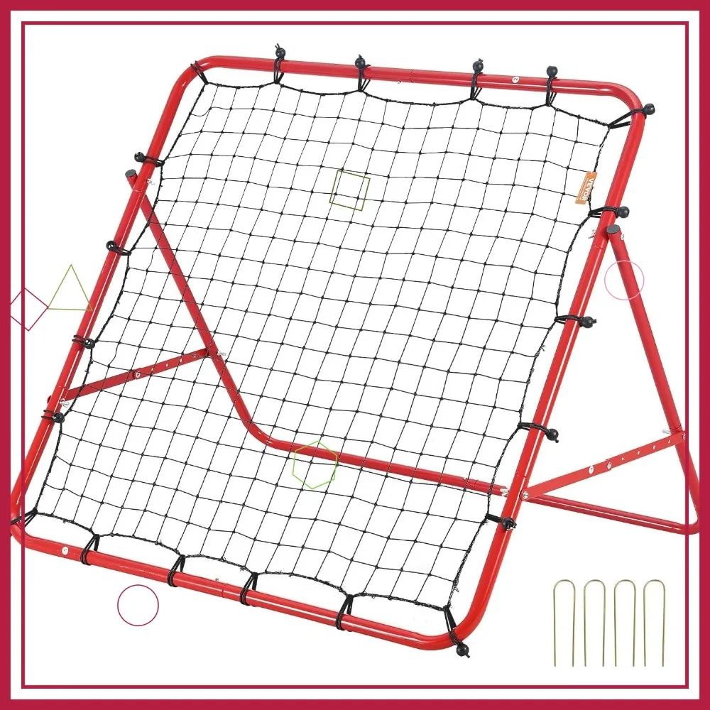 

Портативная футбольная сетка-отбойник 39x39 дюймов, тренировочное оборудование для футбола для детей, подростков и взрослых, простая установка, складная конструкция