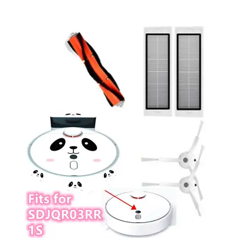 SDJQR03RR Side Brush HEPA Filter Sticker Film For xiaomi 1S Robotic Vacuum Cleaner Parts Accessories