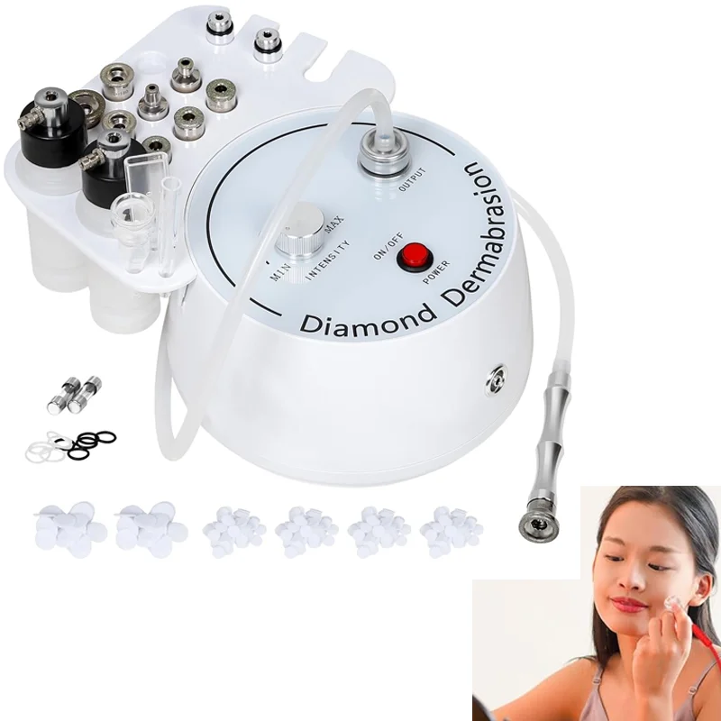 3 in 1 Diamond Microdermabrasion Dermabrasion Machine With Diamond Tips Facial Care Salon Equipment for Personal Home Use