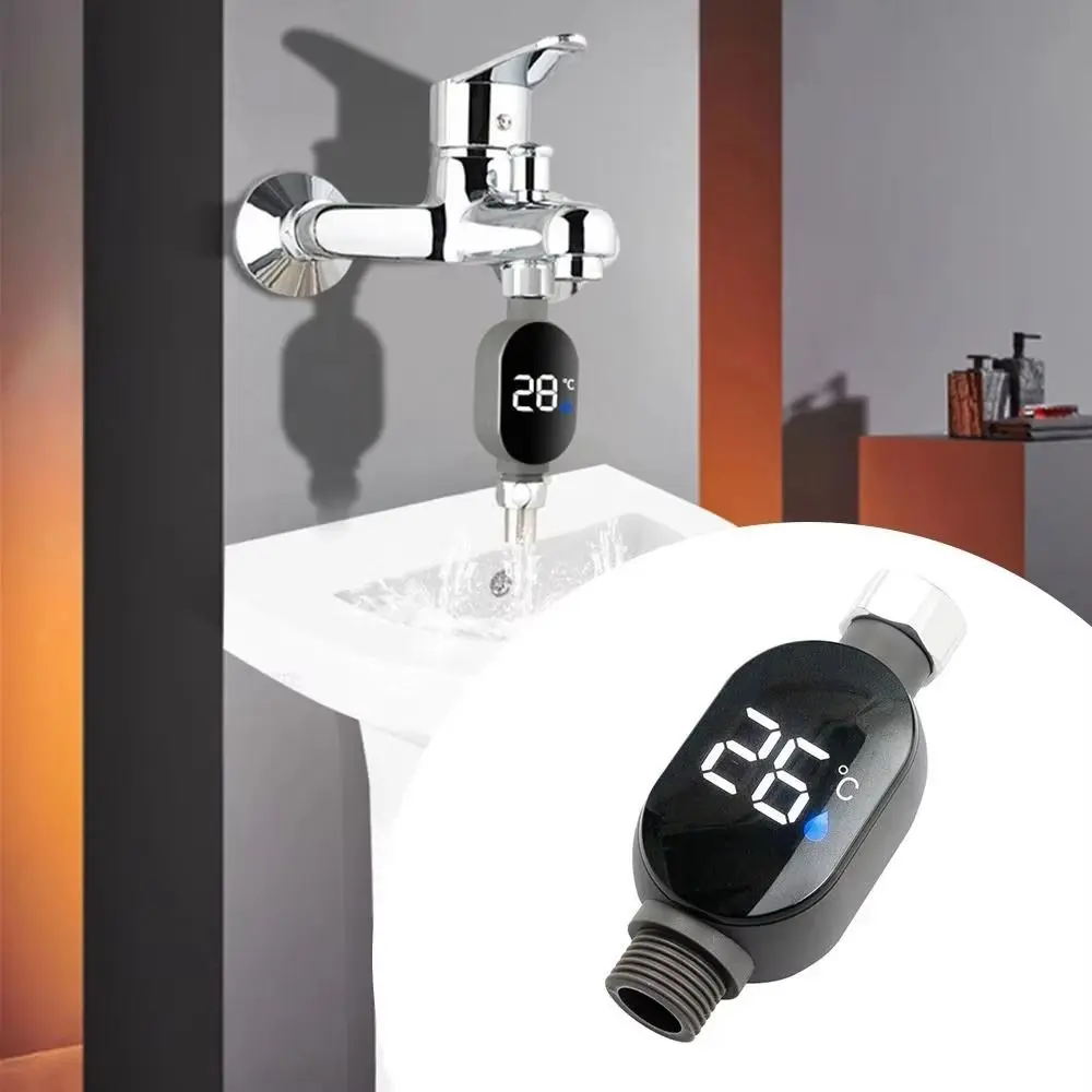 

Stainless-Steel Water Temperature Gauge Precise Measurement Waterproof Bath Water Thermometer LED Touch Control