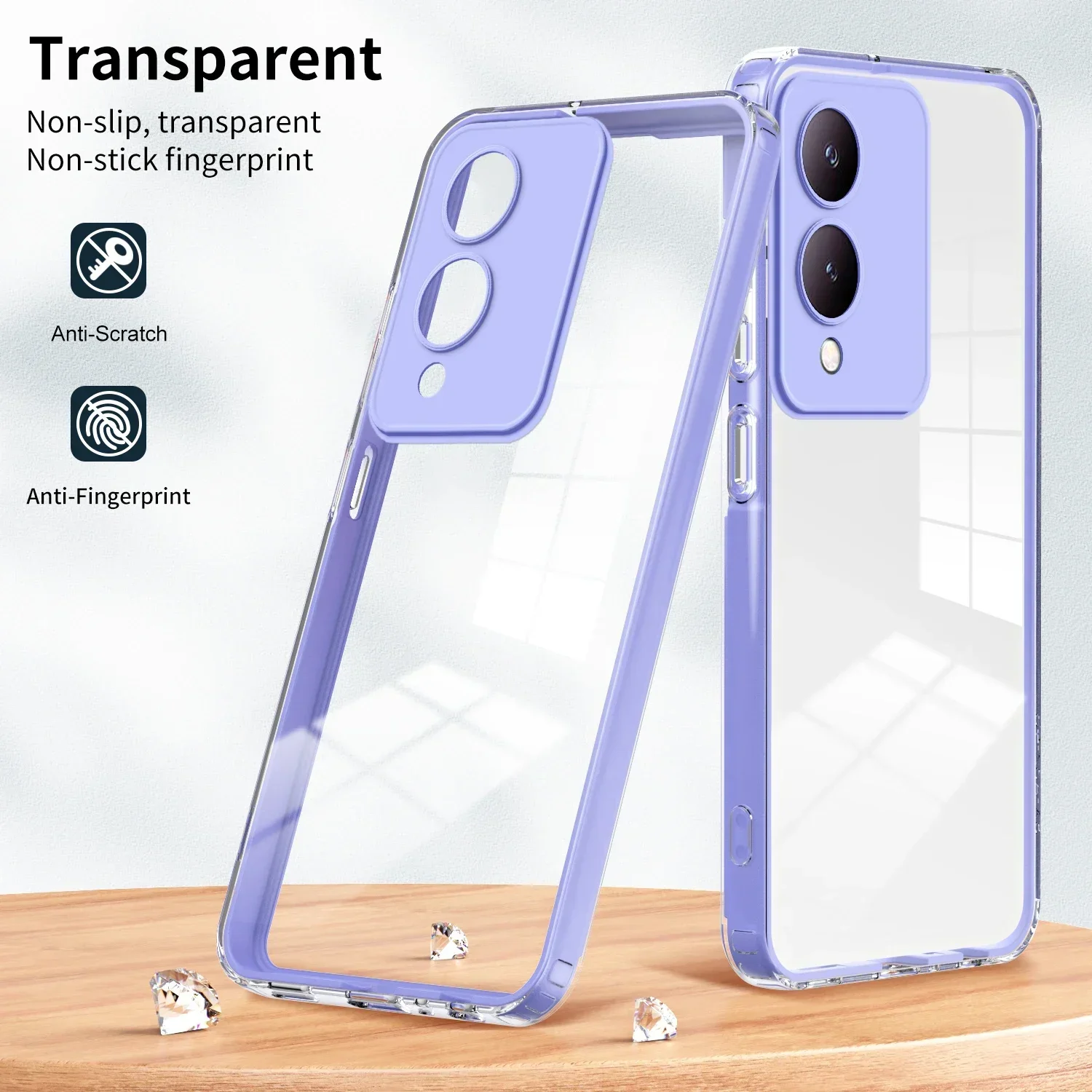 Luxury 360° Shockproof 3-in-1 HD Transparent Case for Vivo Y36 V29 V17S 2023 Y27 V25 V25E Y30 Y02 T21 Y16 Y35 Y21 Y21S 4G 5G