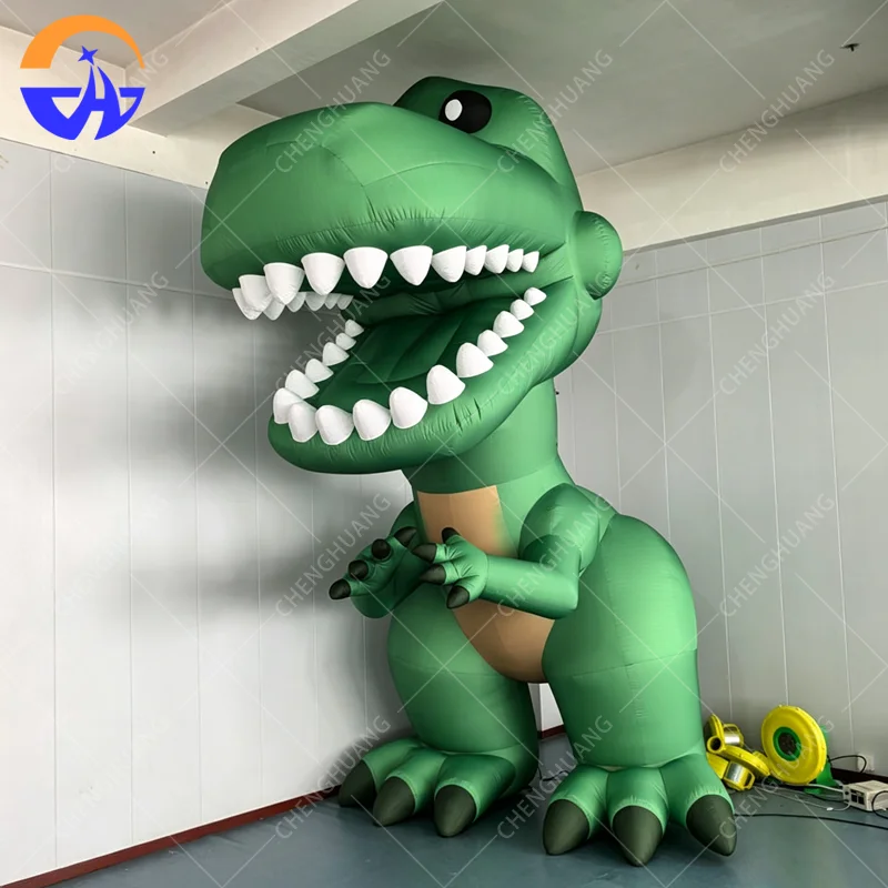 Children Party Decoration Giant Inflatable Cartoon Animal Model with Blower Inflatable Dinosaur for Advertising