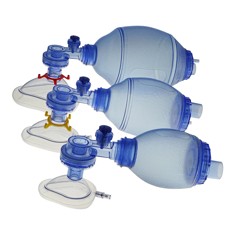 

PVC Manual Resuscitator Set Wtih Reservoir Bag Oxygen Tube First Aid Kit Simple Breathing Emergency Tools With Or Without Box