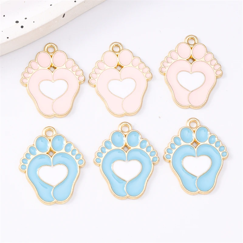 Duarte 20 Stück/Set Niedliche Tier-Anhänger, Emaille-Hundepfotenabdruck-Charms für Schmuckherstellung, Ohrringe, Halsketten, DIY-Bastelgeschenke – Detail 8
