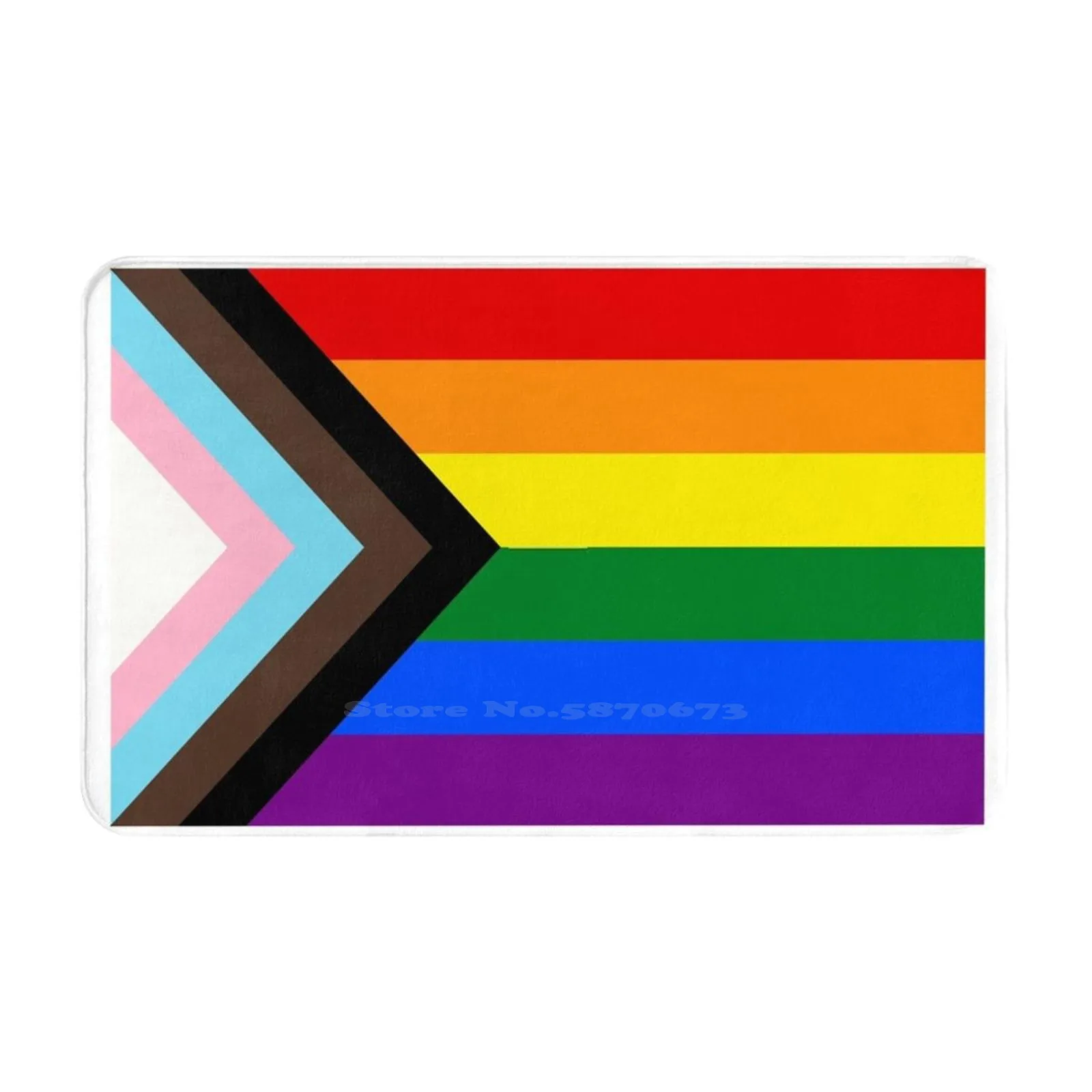 Progress Pride Flag Soft Cushion Car Home Carpet Door Mat Progress Pride Flag Gay Pride Flag Genderqueer Fluid Flexible Pattern