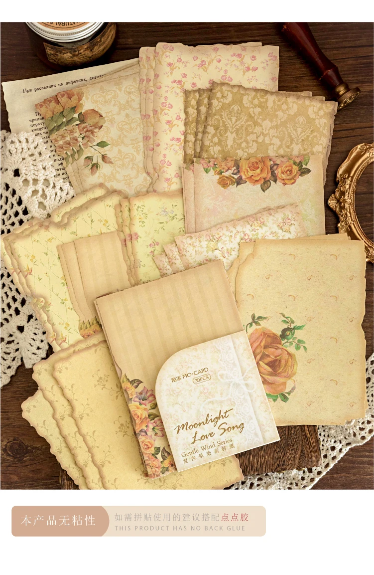 30 Teile/paket Sanfte Wind Serie Scrapbooking Dekorative Papier Material Perfekt für Collage Journaling Handwerk Diy Liefert – Detail 15