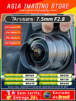 【 Do Brasil 】7Artisans 7.5mm F2.8 II Large Aperture fisheye camera lens  for Sony E A6500 A6400 A6600 ZV-E10 FX30 7.5 2.8