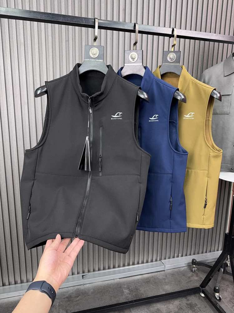 

Svip Мужской повседневный жилет на подкладке Fce Осень-зима Faion Urban Sle с воротником-стойкой Thiened Верхняя одежда Удобная одежда для отдыха Ja...