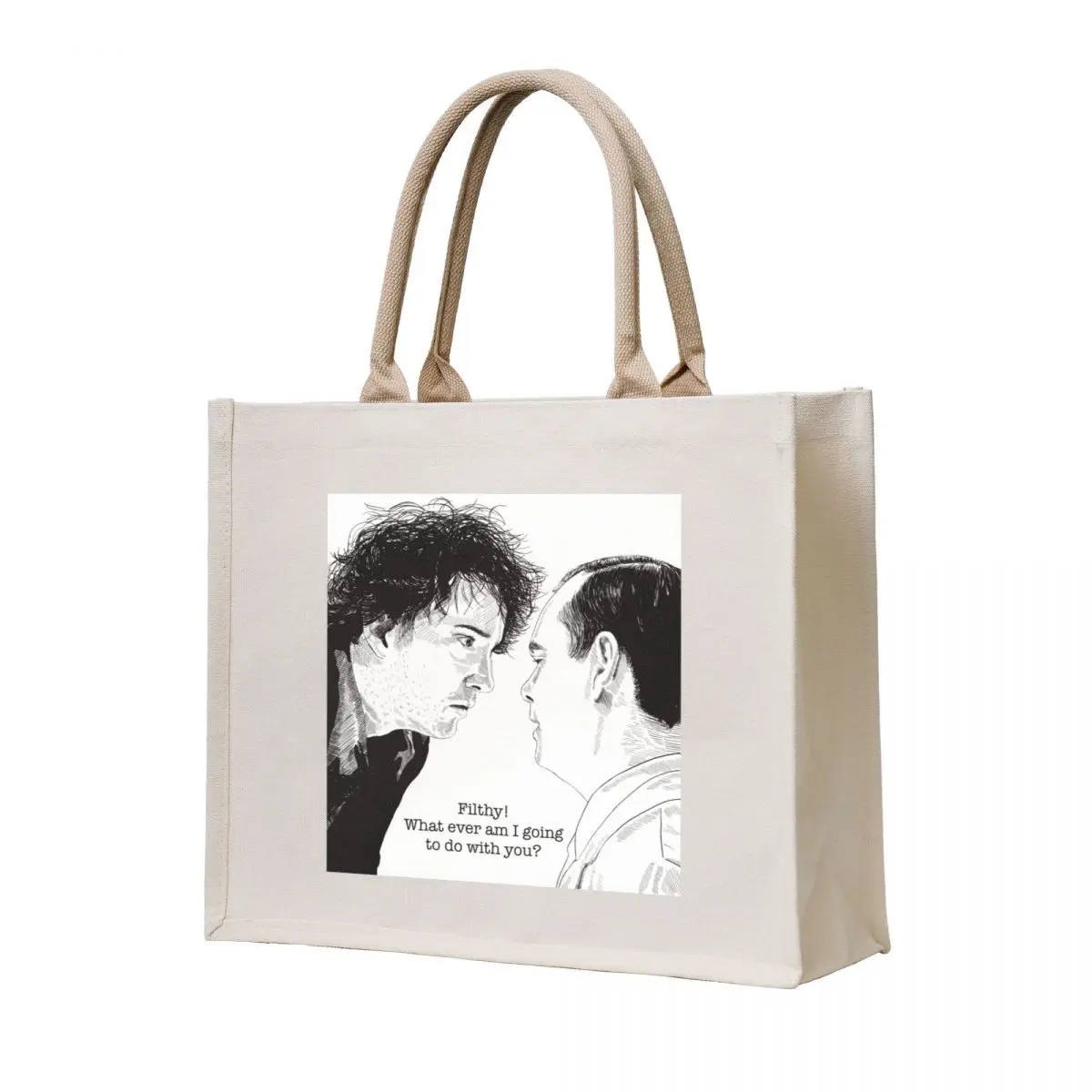 

Bernard Black and the cleaner, Black Books, Grapes of Wrath. Tote Bag tote bag woman Women's bags cloth bag woman cute tote