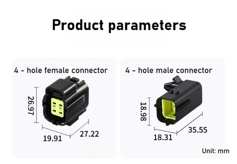 Plugue automotivo do conector do sensor de oxigênio DJ70416YB-1.8-11/21, conector impermeável 174257-2