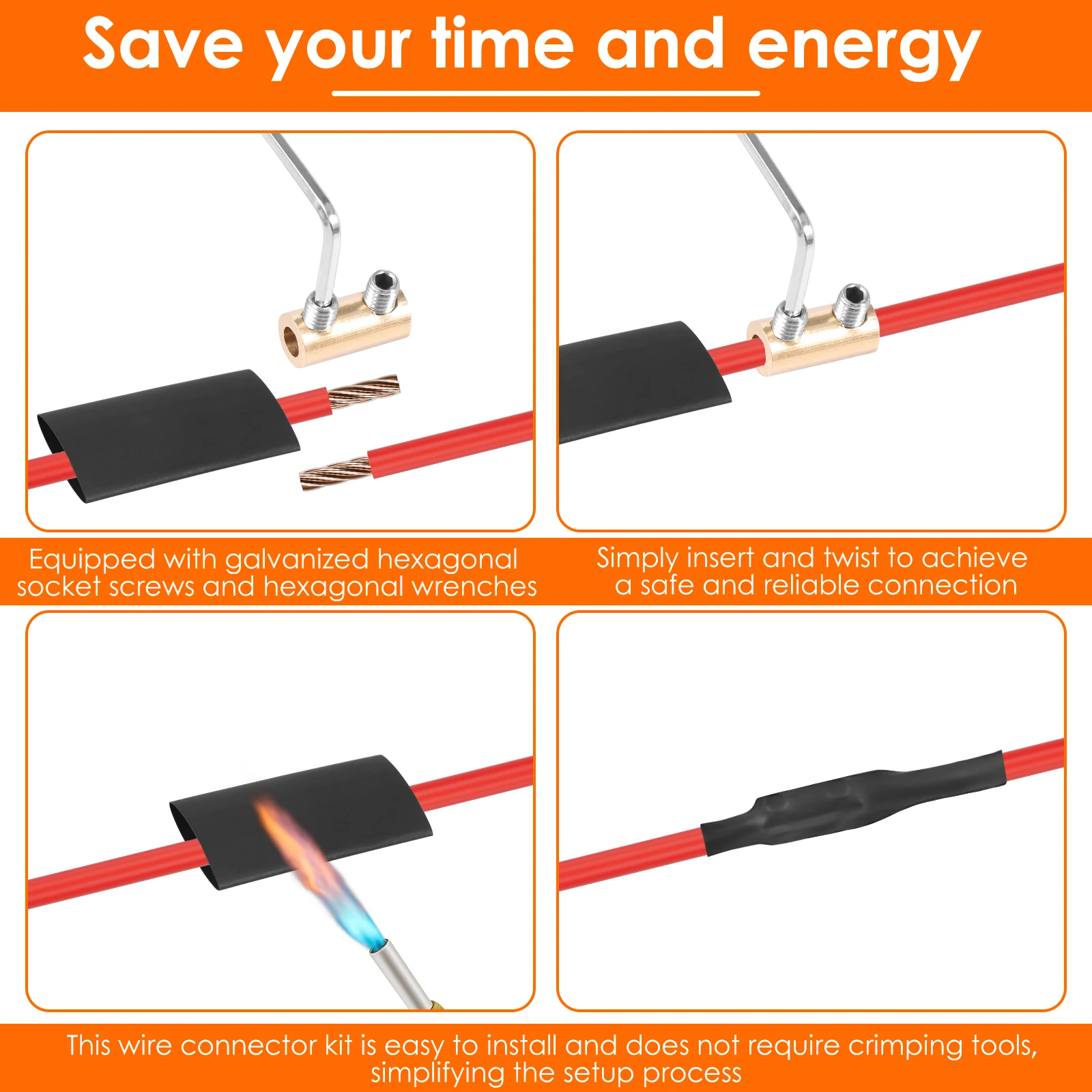 71 قطعة موصلات الأسلاك الجوز عدة محطة اتصال الأسلاك السريعة 60A/20A/10A موصل الدائرة سلك موصل لصناعة الطاقة