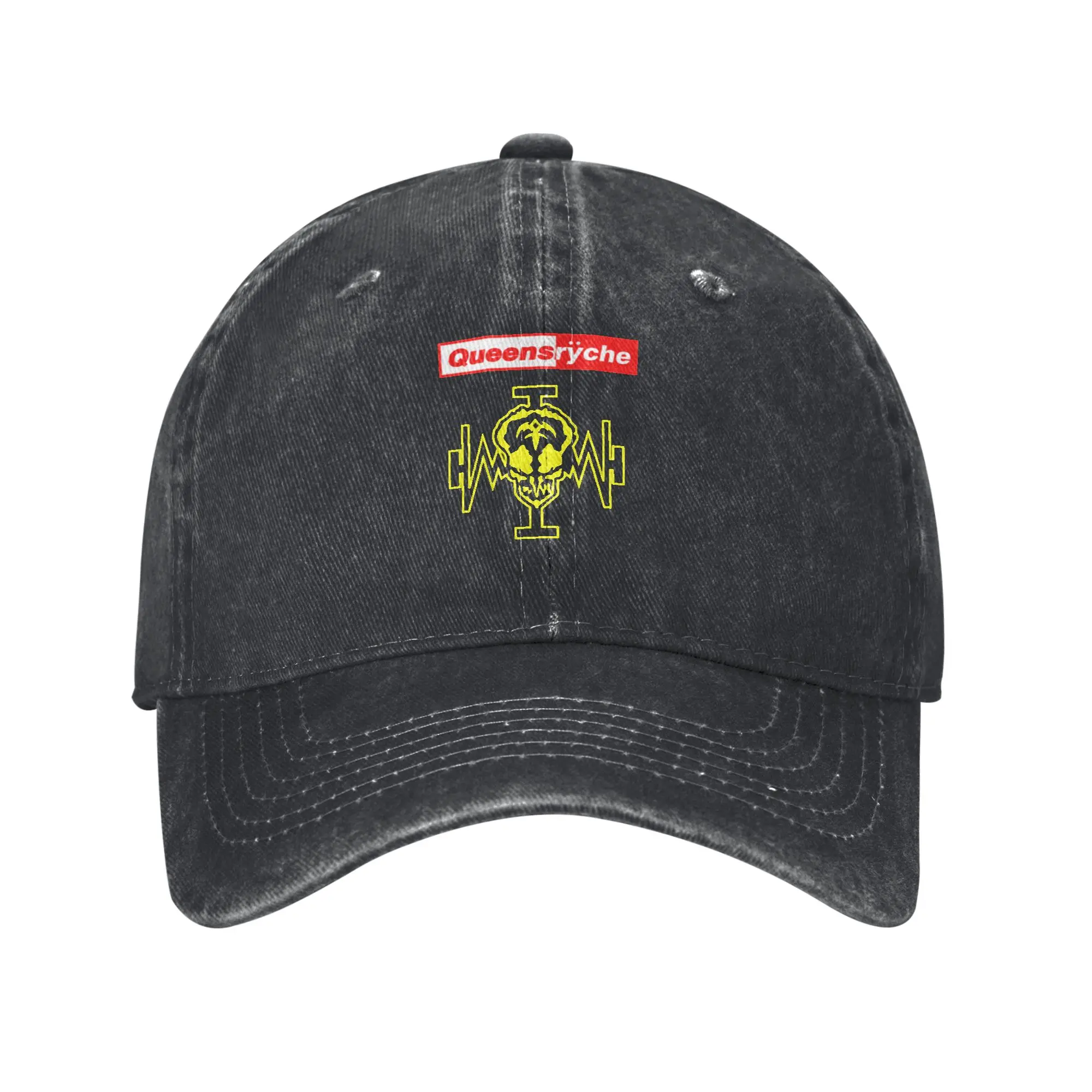 Fashion Queensryche Band baseball cap  Versatile Denim Hat Sun Visor