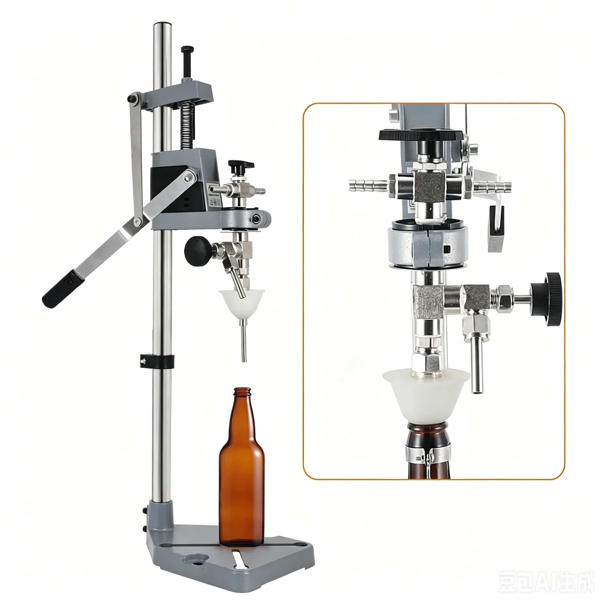 Newest Counter Pressure Beer Filler Machine Manual Bottle Filling Homebrew Beer Bottling Device Oxygen-free Contact Transfer Kit