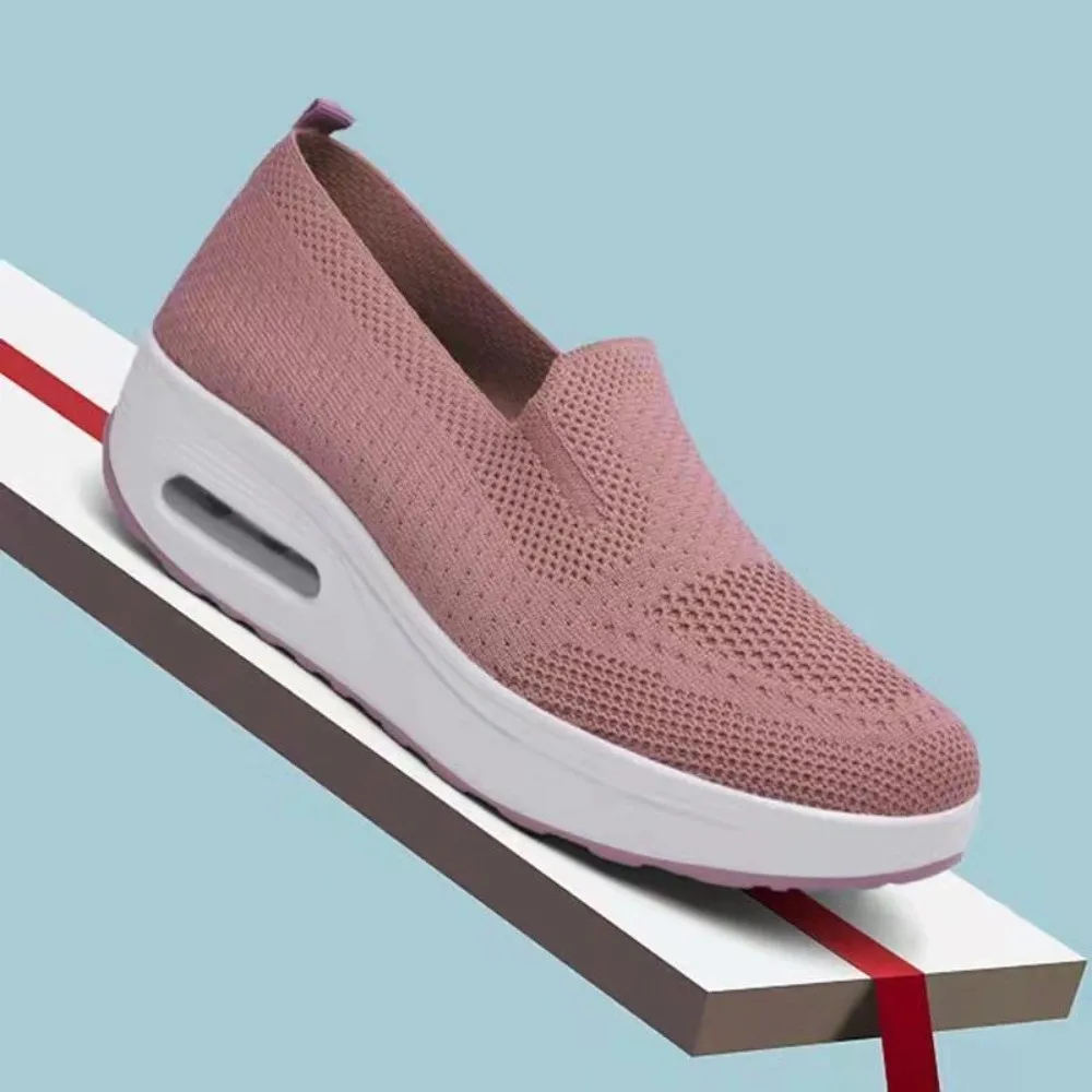 Damen-Sportschuhe mit Netzoberfläche, Dünnes Design, Weiche Sohle, Rutschfeste Laufschuhe in Unifarben, Freizeitschuhe für Alltag – Detail 5