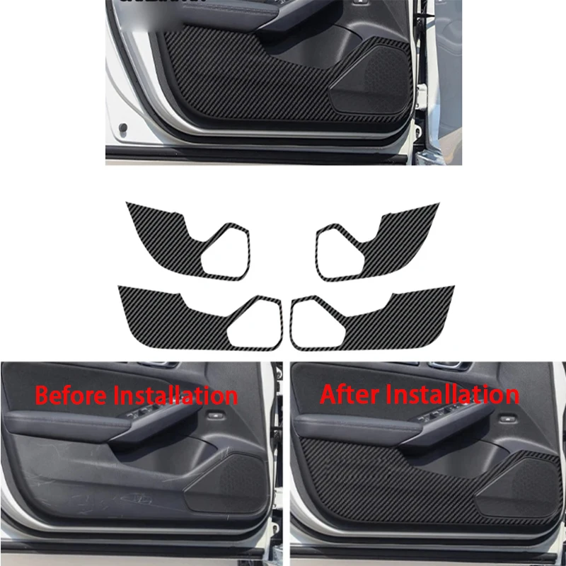 

For 11th-generation Civic Sedan Accessories Car Door Anti-Kick Anti-Dirty Pad Carbon Fiber Film Sticker Interior Cover Protector