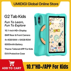 UMIDIGI-G2 Tab Kinder-Tablet Android 13 Quad Core 8 GB RAM (4 + 4 GB erweitert), 64 GB ROM 10,1 Zoll Kinder-Tablets zum Lernen von 6000 mAh