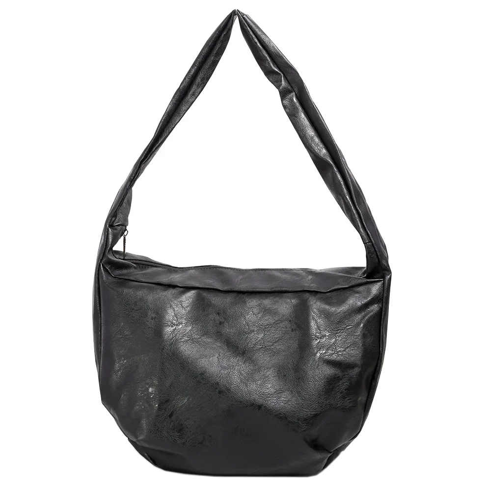 Neue modische Umhängetasche für Herren, große Kapazität, Hobo-Schultertasche, luxuriöse Umhängetasche aus weichem Leder, Dumpling-Tasche, Herren-Sling-Bag – Detail 6