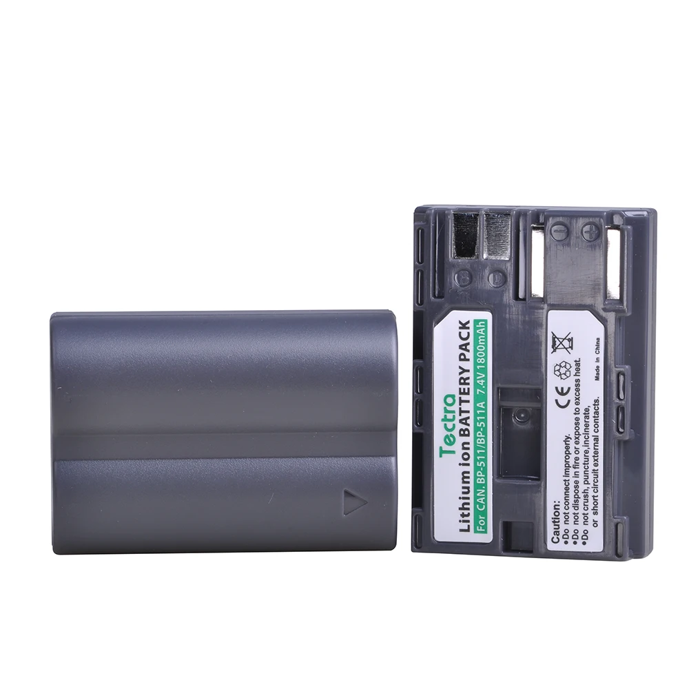 Tectra BP-511 BP-511A BP511 Camera Battery + LED Charger for Canon EOS 5D 10D 20D 30D 40D 50D D30 D60 G1 G2 G3 G5 G6