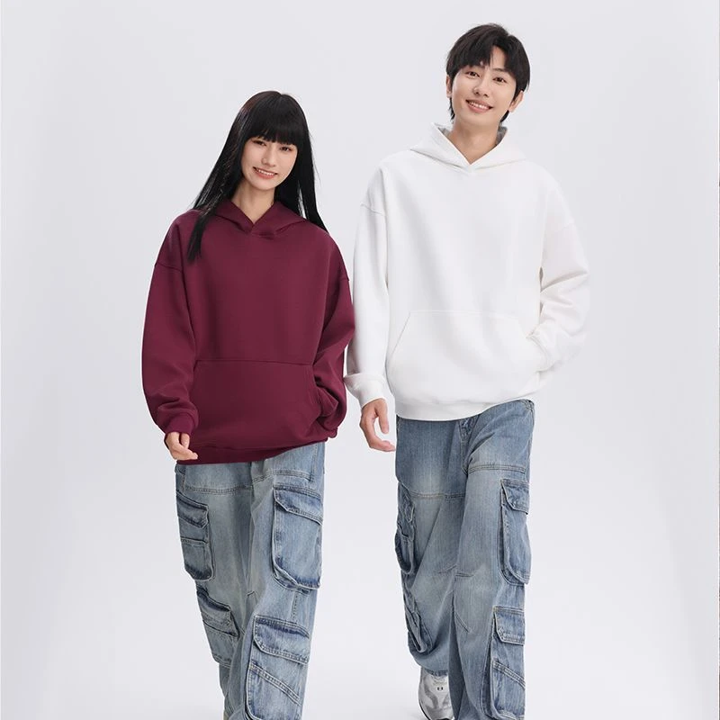 يتميز المجموعة الشتوية الجديدة لعام 2025 على سويت شيرت بغطاء للرأس سميك من الصوف، ملابس خارجية أنيقة للأزواج