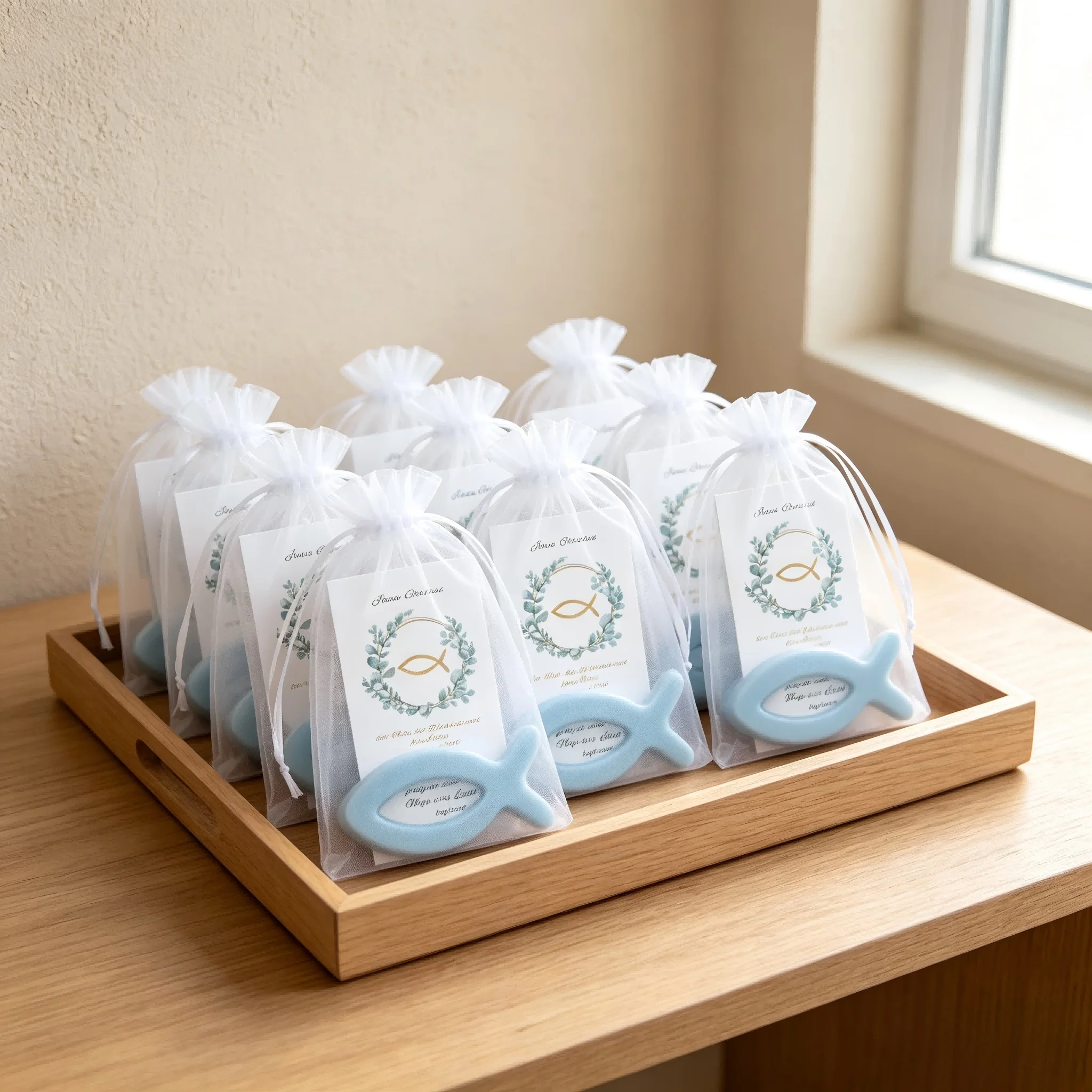 10 Pcs Ichthys Jesus Fish Soap Sets, Christian Baptism Guest Favors, Religious Church Community, Festival Decor Supplies
