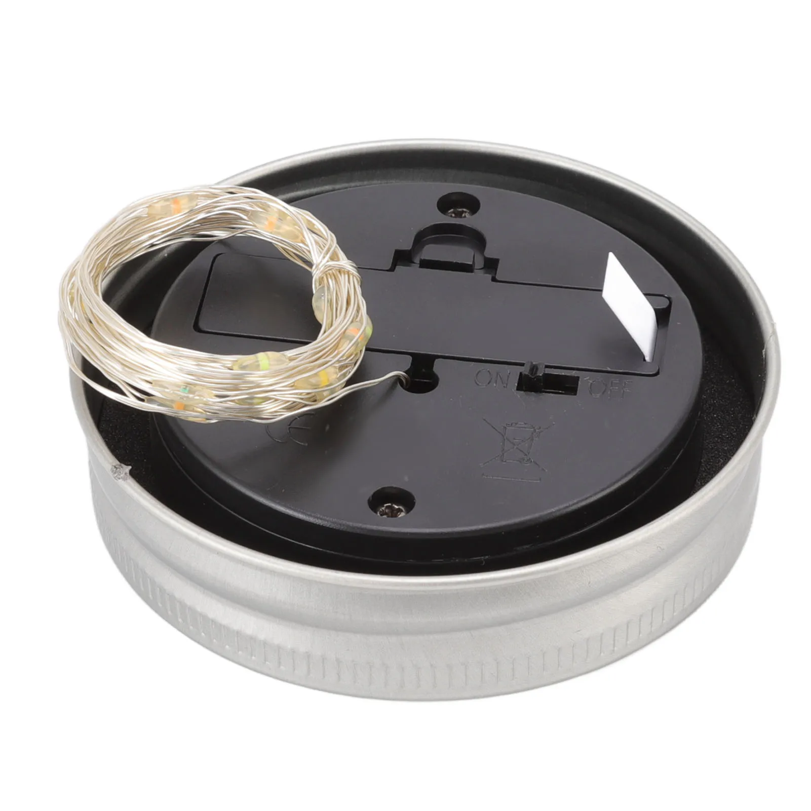 Outdoor Solar Mason Jar Lights Lids 20 LEDs 6.6 Feet Waterproof Flame  Solar Fairy String Lids for Normal Jars