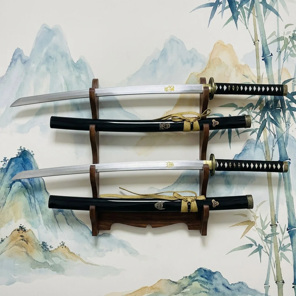 39 Zoll Retro Katana Schwert Bambus-Klinge Ninja-Messer Anime-Schwert Originalgröße Japanisches Samurai-Säbel Cosplay-Requisite Heimdekoration Spielzeug Geschenk