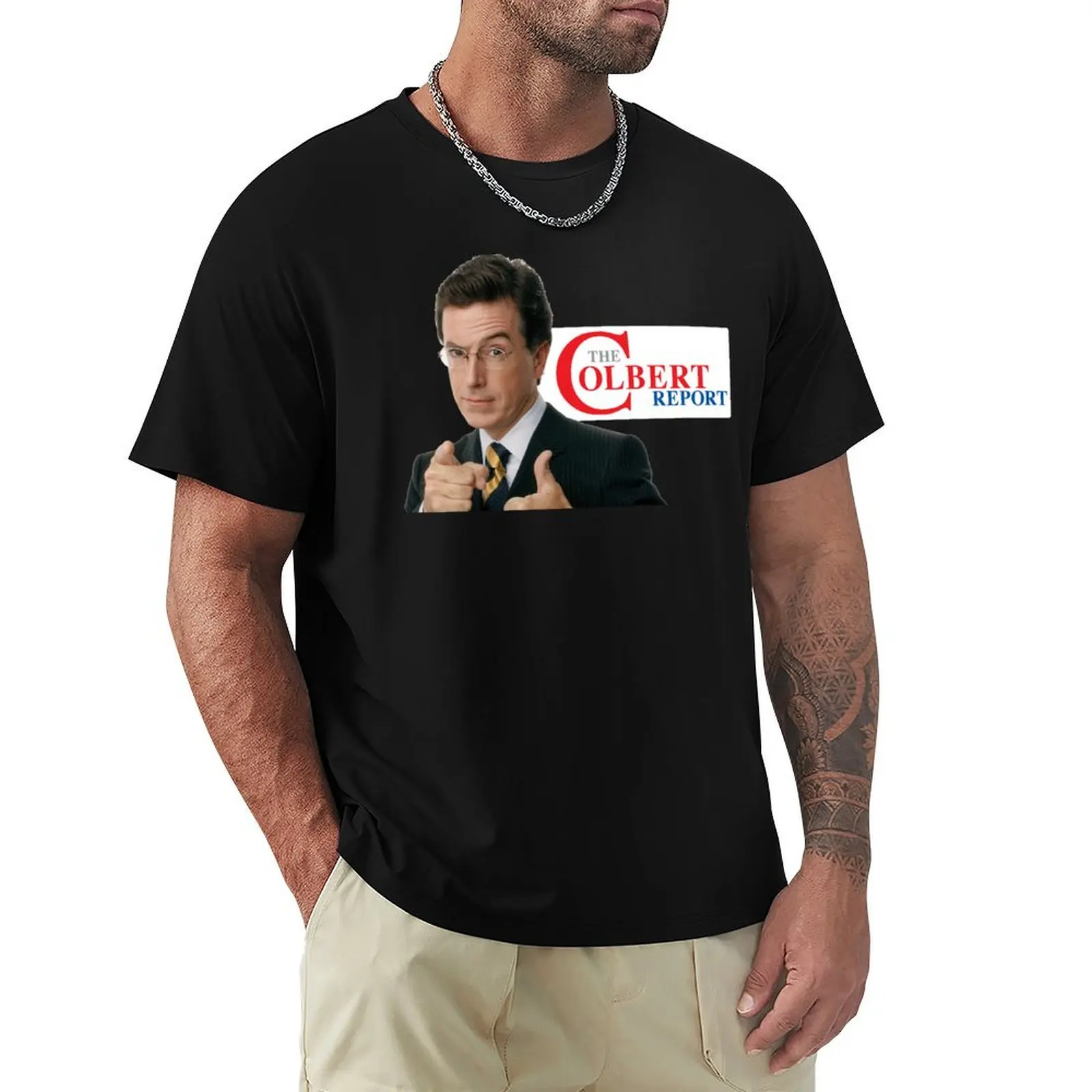 The Colbert Report T-Shirt man t shirts for men casual T-Shirt