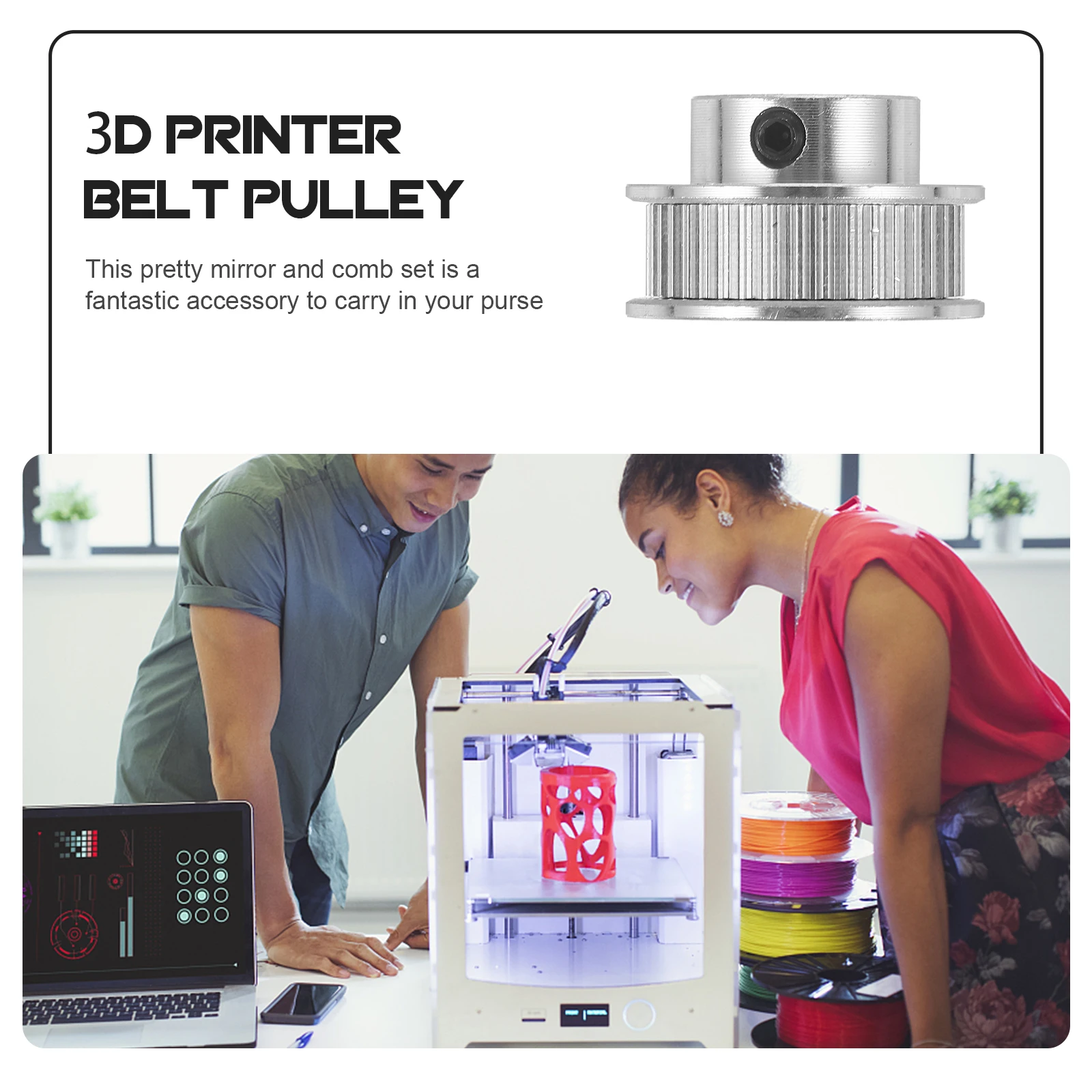

3D Printer Belt Replacement Aluminum Alloy High Precision Mechanical Timing Pulley For 3D Printer Parts Timing Belt Wheel