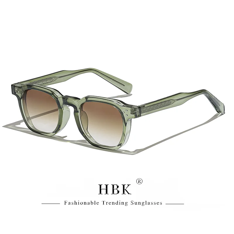 HBK nowe kwadratowe okulary przeciwsłoneczne w stylu vintage męskie kwadratowe modne punkowe okulary przeciwsłoneczne dla kobiet Outdoor Travel Driving okulary plażowe UV400 — zdjęcie 3
