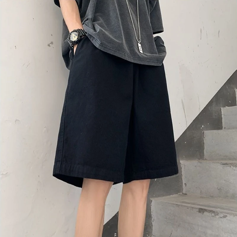 

Men's Summer Lightweight Cargo Shorts Wide Leg Straight Loose Fit Casual High Street Trendy Stylish Fashion
