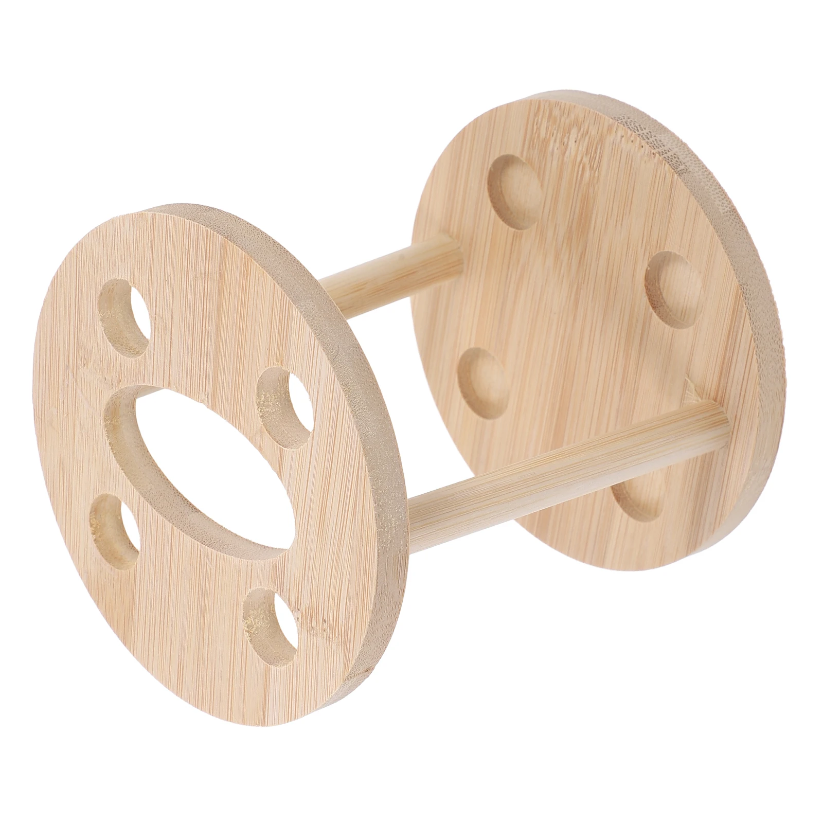 

Multi-Grid Bamboo Toothbrush Holder Countertop Storage Stand For Bathroom Desktop 7 Holes Travel Size Thickened Material